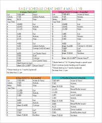 63 Punctilious Baby Feeding And Sleeping Chart