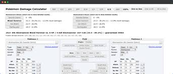 Pokemon Damage Calculator Pokemon Showdown Pokemon Calculator