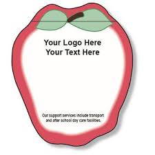 3x4 Custom Printed Full Color Apple Shape Sticky Notes Sticky Notes Custom Print Sticky Note Pad