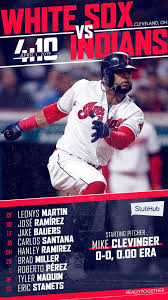 Cleveland Indians Home Opener Starting Lineup April 1 2019 Cleveland Indians Indians Tyler Naquin