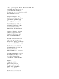 Dan tlah habis sudah cinta ini. Lirik Lagu Suket Teki