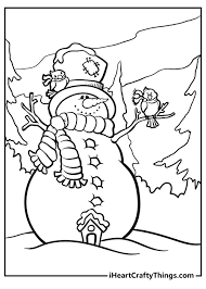They make big, snow balls and decorate snowman with carrot as a nose, coal eyes and buttons, and twig arms. Snowman Coloring Pages Updated 2021
