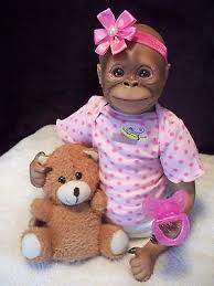 Adorable Reborn Orangutan Reborn Baby Girl By Bun In The Oven Doll Studio New Cute Monkey Cute Baby Animals Pet Monkey