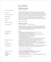 The first of those legal assistant resume examples has evidence of billing, proofreading, and other desired skills. Free 9 Sample Secretary Resume Templates In Ms Word Pdf