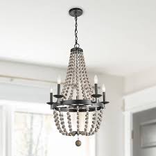Wood Bead Light Fixture Wayfair