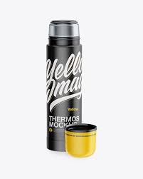 To use these psd files you need adobe photoshop. Opened Glossy Thermos Mockup In Bottle Mockups On Yellow Images Object Mockups Mockup Free Psd Mockup Free Download Mockup Psd