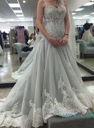 H1607 Informal Grey Colored Wedding Dress With Spaghetti Straps Princess Prom Dresses Wedding Dress Patterns Colored Wedding Dresses