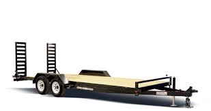 Classic medium duty car hauler truck side view. Liberty Trailers Dump Utility And Flatbed Trailers