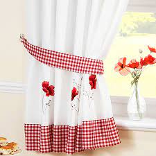 Browse kitchen curtains to find a quality pair of affordably priced curtains. Poppy Ready Made Kitchen Curtains Kitchen Curtains Curtains Linen4less Co Uk