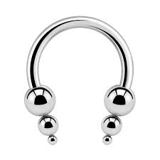 8g titanium circular barbell (internal. Circular Barbell With Pyramids Circular Barbell Piercing Shop Barbell