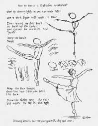 How To Draw A Ballerina On One Toe Worksheet Free Printable Drawing Lesson Drawing People Drawing Lessons Drawing Techniques
