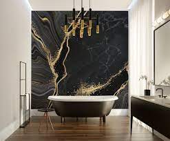 Innovative, geometric prints, elegant or modern floral prints, faux wood or marble, textured papers and other prints are also readily available. Pin By Error Nopage On Kartiny Uspeshnye Moi In 2021 Yellow Marble Black And Gold Bathroom Black And Gold Marble
