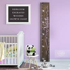 Wooden Kids Growth Chart Ruler For Boys And Girls Painted Or Engraved The Natalie Back40life