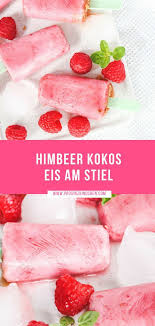 Himbeer Kokos Eis Am Stiel Selber Machen Provinzkindchen Rezept Kokos Eis Himbeeren Eis Am Stiel