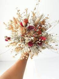 Maybe you would like to learn more about one of these? Burgundy Flowers Rustic Dried Flower Wedding Bouquet Bridal Flower Bouquet With Matching Boutonniere Country Bridal Bouquet With Blue Accessories Weddings Valresa Com