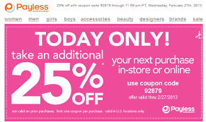 25 Off The Tab Today At Payless Shoesource Or Online Via Promo Code 92879 Coupon Via The Coupons App Coupon Apps Shoes Coupon Coupons
