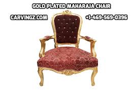 Carvingz Provides The Best Manufactured Gold Plated Maharaja Chairs It Also Has Wide Range Of Decorated Fu Carved Chairs Traditional Furniture Chairs For Sale