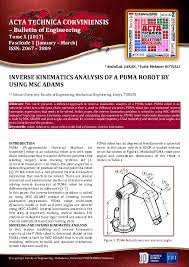 PDF) Inverse Kinematics Analysis of a Puma Robot by Using MSC Adams