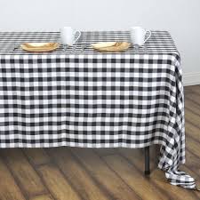 Black And White Checkered Tablecloth Fabric Buffalo Plaid Tablecloth 60x126 Rectangular White Black Checkered Polyester Tablecloth Table Cloth Plaid Tablecloth Tablecloth Sizes