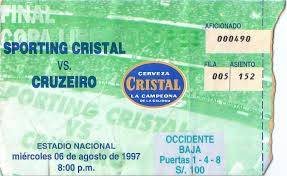 Racing por la cuarta fecha del grupo e de la copa libertadores se jugará en el estadio nacional de lima a partir de las 7.30 p. Final Copa Libertadores Sporting Cristal Vs Cruzeiro Estadio Nacional 06 Agosto 1997 Delcos Entertainment