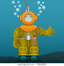 Maybe you would like to learn more about one of these? Diver Old Suit Scuba Vector Photo Free Trial Bigstock