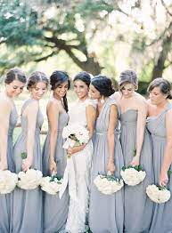 A Stunning Sterling Wedding Featured On Stylemepretty As A Top Bridesmaid Dress For Fall Wedding Bridesmaid Dresses Blue Bridesmaid Dresses Grey Bridesmaids