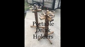 Got a basic idea and put my own twist on things. Diy Portable Drink Stand Horseshoe Drink Holder Corn Hole Drink Holder Youtube