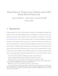 As the green candles climb, investors become euphoric and traders feel like geniuses. Pdf Flash Crashes In Cryptocurrency Markets And The 2019 Kraken Bitcoin Flash Crash