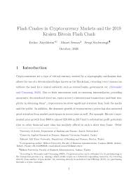 On december 29, ripple overtook ethereum in total market cap to become the number two cryptocurrency. Pdf Flash Crashes In Cryptocurrency Markets And The 2019 Kraken Bitcoin Flash Crash