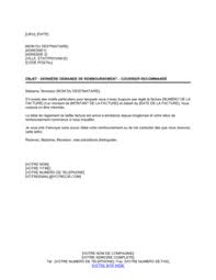 Lettre De Recouvrement Demande De Remboursement Modeles Exemples Pdf Biztree Com