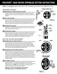 The two sprinklers are the rain bird 42sa+ and the k2. K2 Smartset Instruction Sheet K Rain
