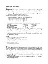 Berikut ini adalah contoh soal job order costing yang bisa anda unduh secara gratis dengan menekan tombol download yang ada pada tautan dibawah ini. Latihan Soal Job Order Costing