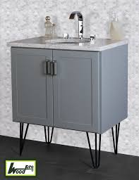 Achieve That Mid Century Modern Vibe With Hairpin Leg Vanities New At Woodpro Vanity Cabinet Bathroom Vanity