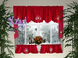 Christmas Kitchen Curtains Ideas Christmas Kitchen Curtains Vintage Kitchen Red White Christmas Decoration Digsdigs