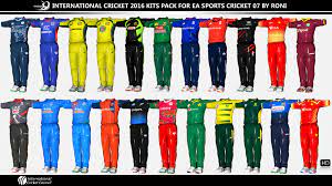 Extract/ unrar all files to your cricket 07. International Cricket 2016 Kits Pack