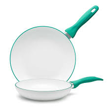 Iko Accent Ceramic Non Stick Pan With Cera2 Dual Layer Ceramic Non Stick Coating 10 Inch Green Be Sure To Ch Ceramic Non Stick Cookware Sets Non Stick Pan