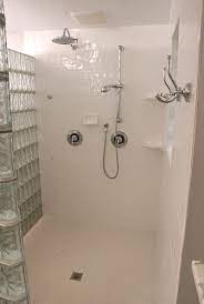 Awesome Design Ideas For Walk In Showers Without Doors Showers Without Doors Glass Block Shower Wall Glass Block Shower