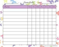 Chore Chart Butterflies For Children Toddlers Teens Kids Boys Girls 50 Pages Notepad Tear Off Sheets