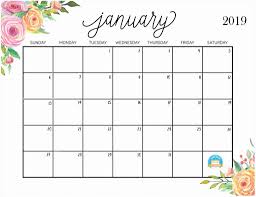 January 2019 Calendar Floral Template January2019 January January2019calendartemplate Printablet Monthly Calendar Printable July Calendar December Calendar