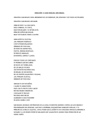2 video con el texto de la oración anterior. Oracion A San Miguel Arcangel Docx Miguel Arcangel Demonios