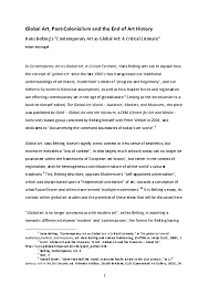 The 1940 dinner published originally as the 1998 baker street. Pdf Global Art Post Colonialism And The End Of Art History Hans Belting S Contemporary Art As Global Art A Critical Estimate Robert Mcdougall Academia Edu