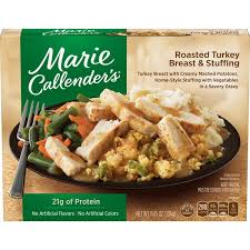 Thanksgiving is that wonderful time of year when we gather with friends and family, test the limits of butter consumption. Marie Callender S Roasted Turkey Breast And Stuffing From Albertsons In Fort Worth Tx Burpy Com