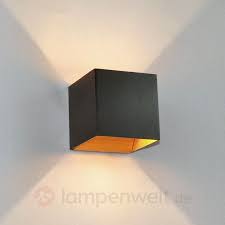 Led Wandleuchte Aldrina Schwarz Innen Gold Wandlampe Indirektes Licht Led Flur Wandlampe Led Wandlampen Wandleuchte