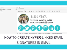 How To Create Hyper Linked Email Signatures In Gmail Email Signatures Blog Resources Blog Social Media