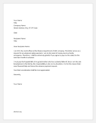 The sender should keep copies of all correspondence. Advance Salary Request Letters For Various Reasons Document Hub