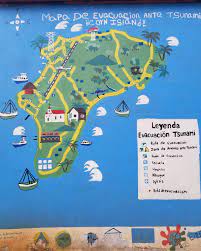 Big Corn Island Nicaragua Tsunami Evacuation Map Tsunami Nicaragua Map