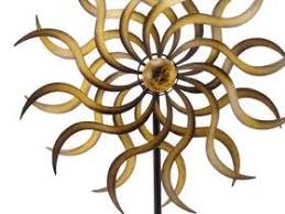 Xxl Solar Windrad Gold Metall Windspiel Gartendeko Etsy Windspiele Windrad Wind