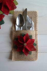 Porte Monnaie De Noel Decoration De Table De Noel Poche De Coutellerie De Burlap Support Rustique D Ustensiles Vacanze Di Natale Progetti Di Natale Natale
