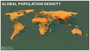 Population Density Of The World In 2021 Global Population Density Map