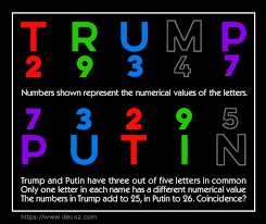 the numerology of trump and putin world numerology